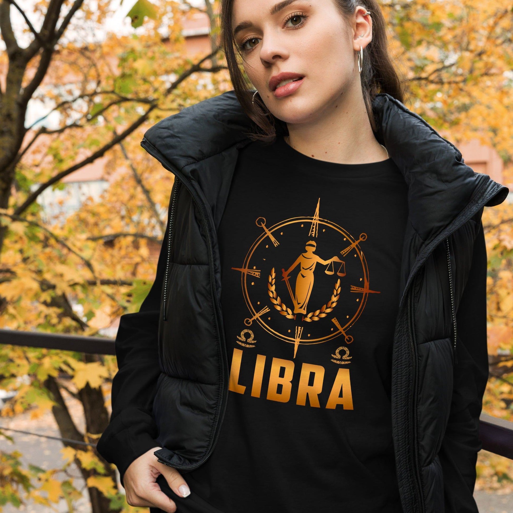 Sternzeichen Waage Langarmshit Langarmshirt JLR Design
