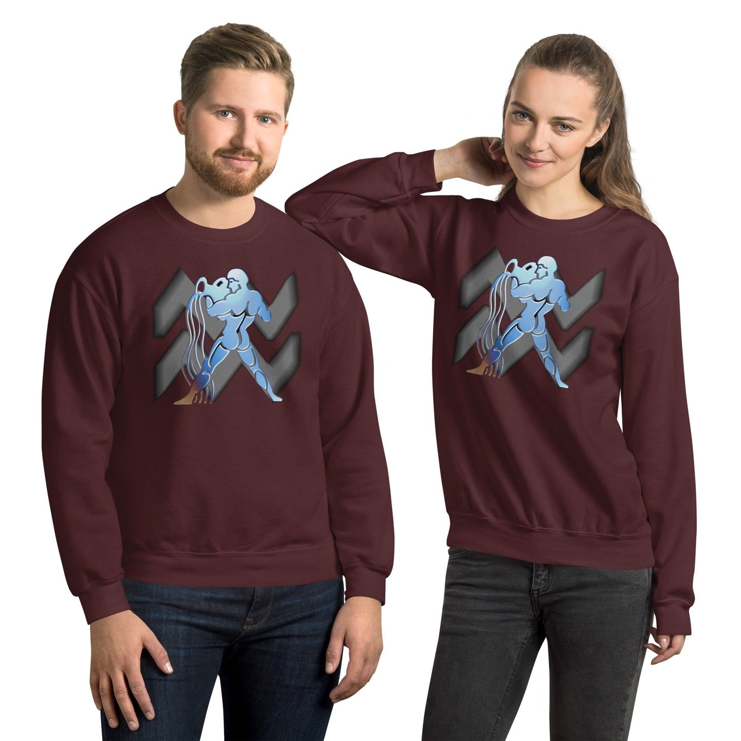 Sternzeichen Wassermann Unisex Pullover Pullover 42.99 Pullover, Sternzeichen, Wassermann JLR Design