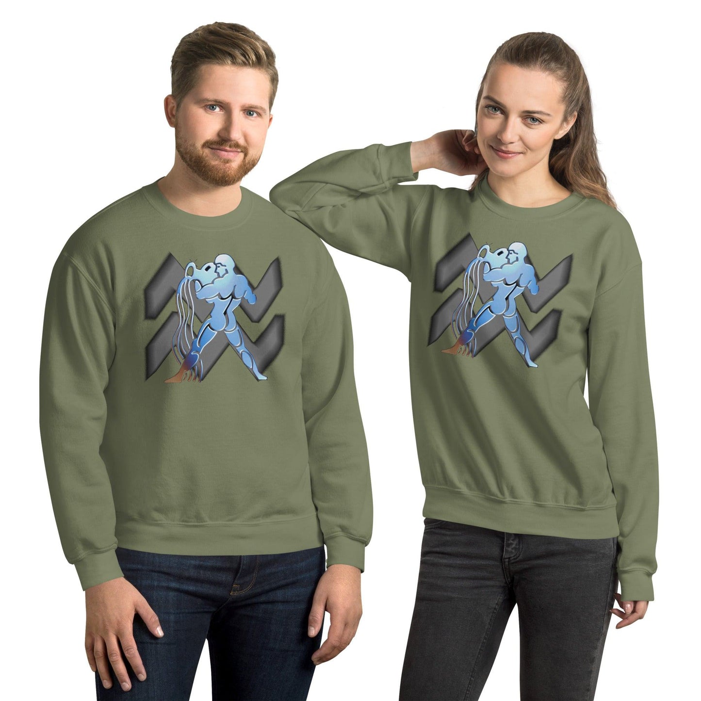 Sternzeichen Wassermann Unisex Pullover Pullover 42.99 Pullover, Sternzeichen, Wassermann JLR Design