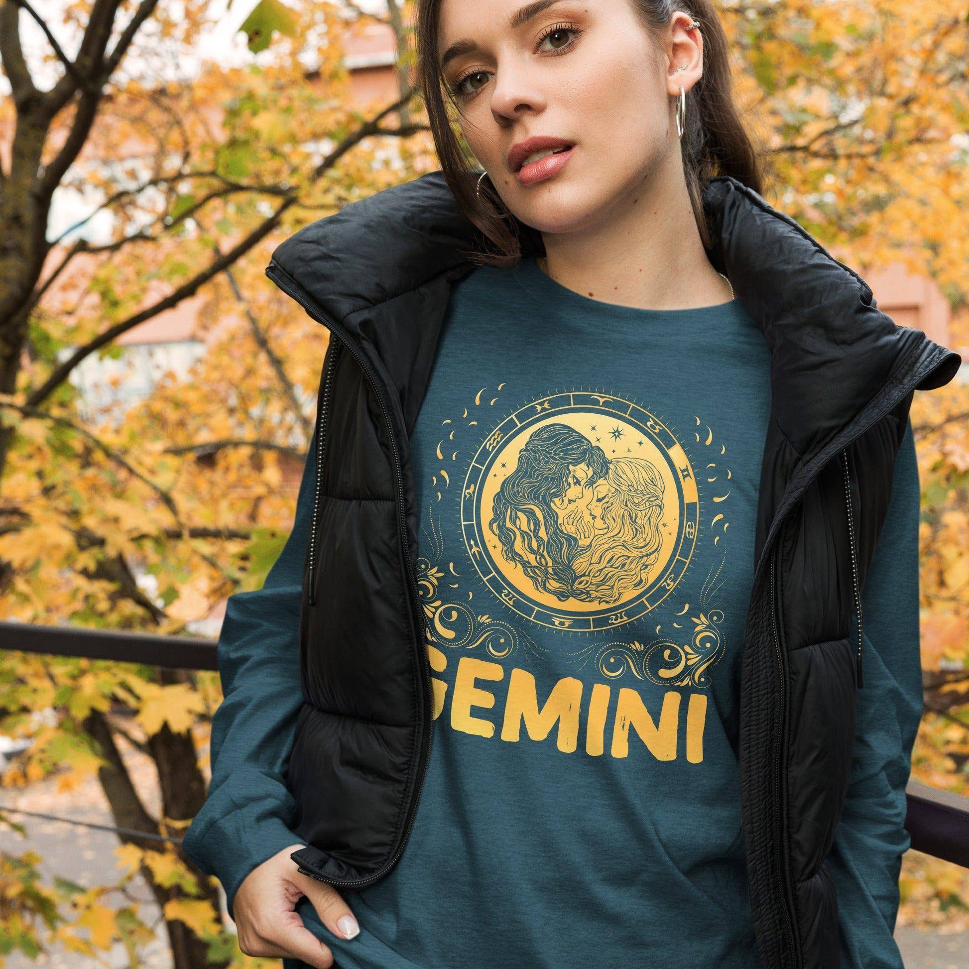 Sternzeichen Zwillinge Langarmshirt Langarmshirt JLR Design