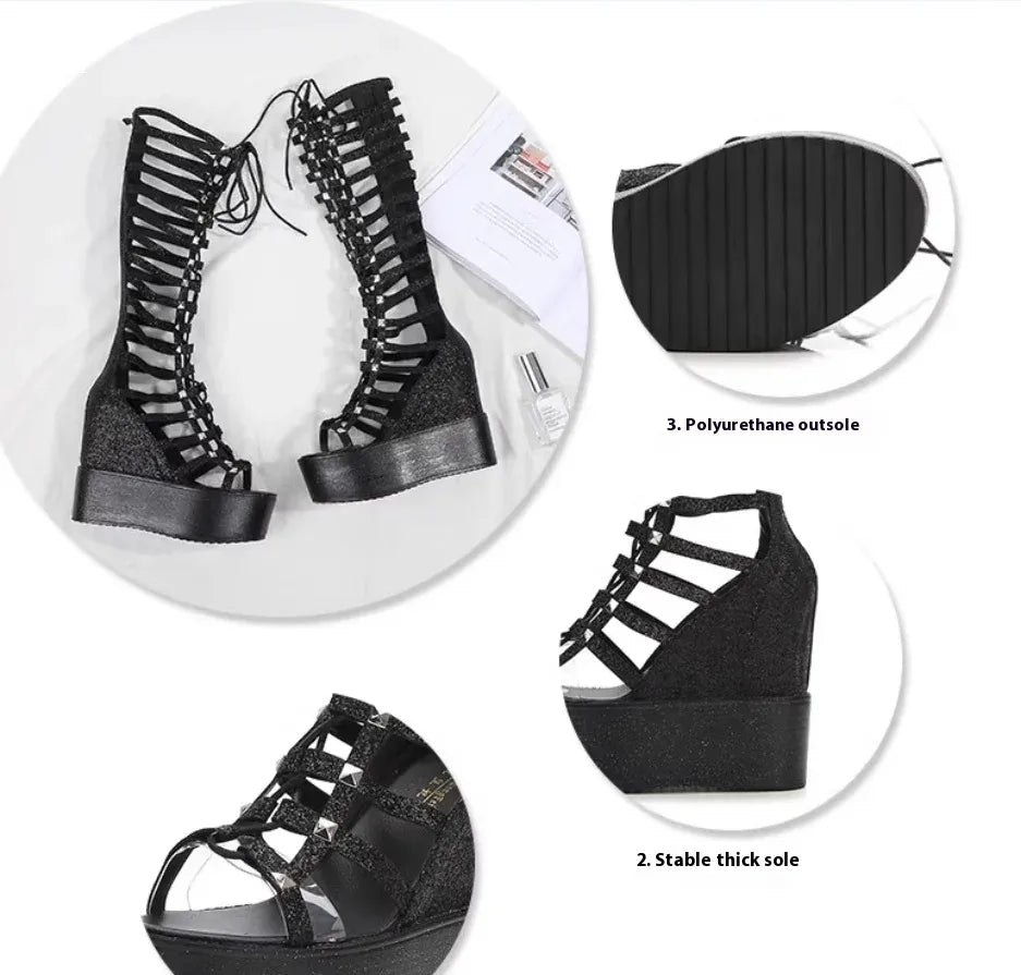 strappy-high-heel-boots-high-heels-jlr-design-62835 - JLR Design