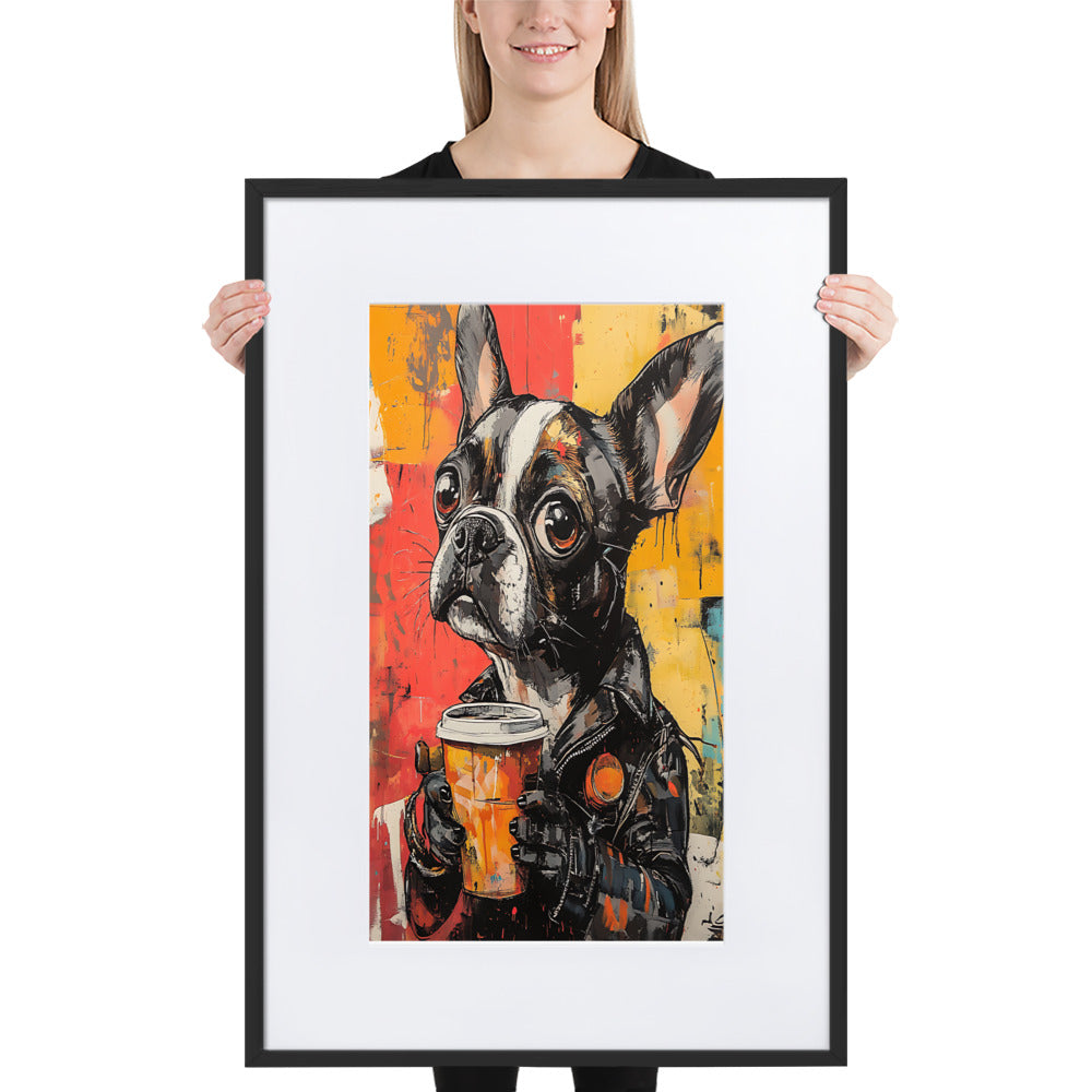 Street Art Canine v1 gerahmtes Poster gerahmtes Poster JLR Design