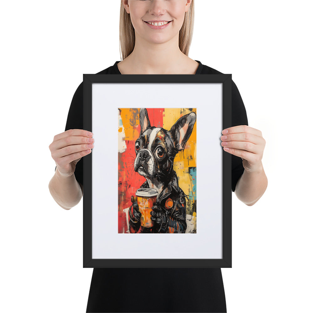 Street Art Canine v1 gerahmtes Poster gerahmtes Poster JLR Design