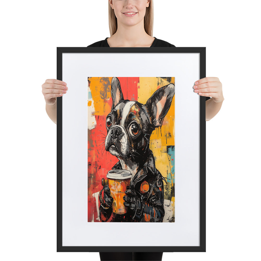 Street Art Canine v1 gerahmtes Poster gerahmtes Poster JLR Design