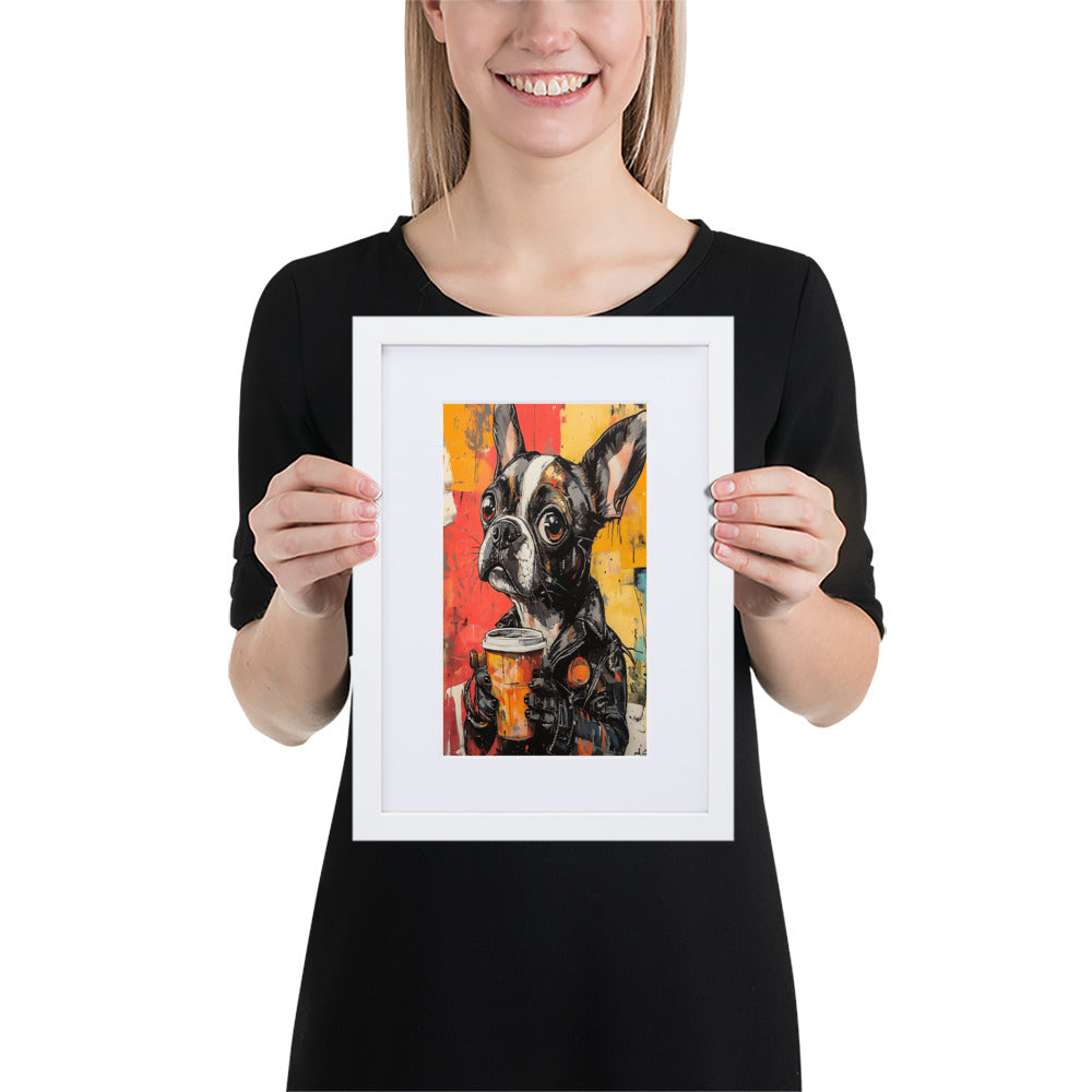 Street Art Canine v1 gerahmtes Poster gerahmtes Poster JLR Design