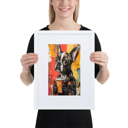 Street Art Canine v1 gerahmtes Poster gerahmtes Poster JLR Design