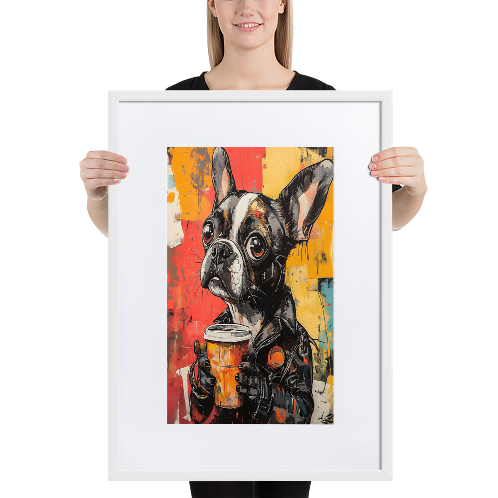Street Art Canine v1 gerahmtes Poster gerahmtes Poster JLR Design