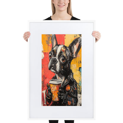 Street Art Canine v1 gerahmtes Poster gerahmtes Poster JLR Design