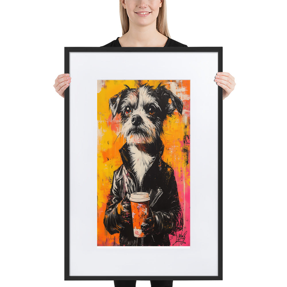 Street Art Canine v10 gerahmtes Poster gerahmtes Poster JLR Design