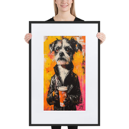 Street Art Canine v10 gerahmtes Poster gerahmtes Poster JLR Design