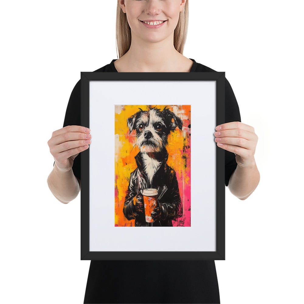 Street Art Canine v10 gerahmtes Poster gerahmtes Poster JLR Design