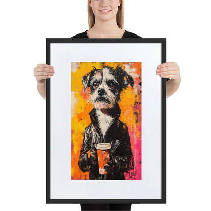 Street Art Canine v10 gerahmtes Poster gerahmtes Poster JLR Design