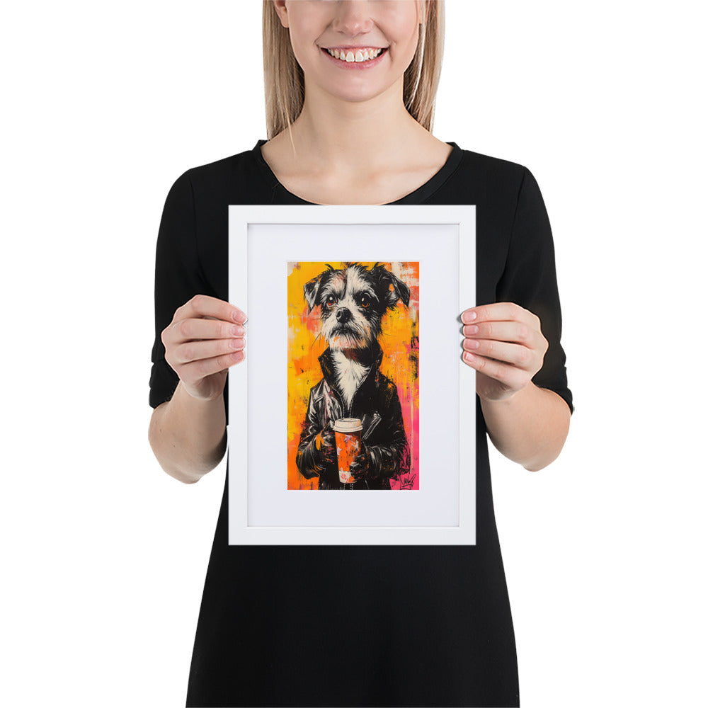 Street Art Canine v10 gerahmtes Poster gerahmtes Poster JLR Design
