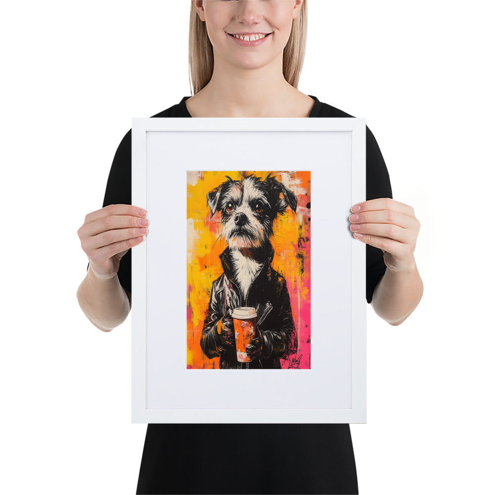 Street Art Canine v10 gerahmtes Poster gerahmtes Poster JLR Design