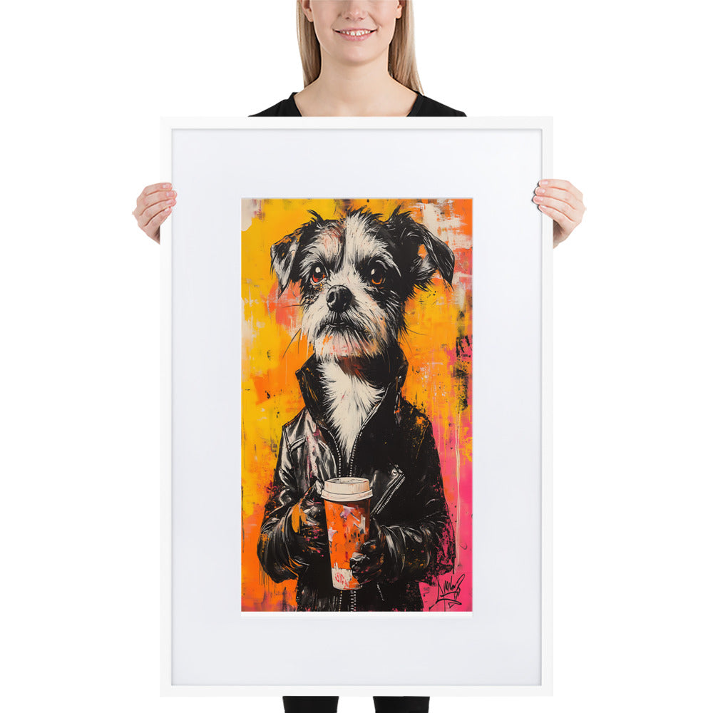 Street Art Canine v10 gerahmtes Poster gerahmtes Poster JLR Design