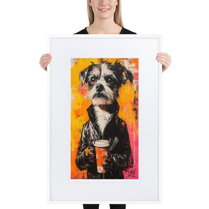 Street Art Canine v10 gerahmtes Poster gerahmtes Poster JLR Design