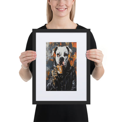 Street Art Canine v11 gerahmtes Poster gerahmtes Poster JLR Design