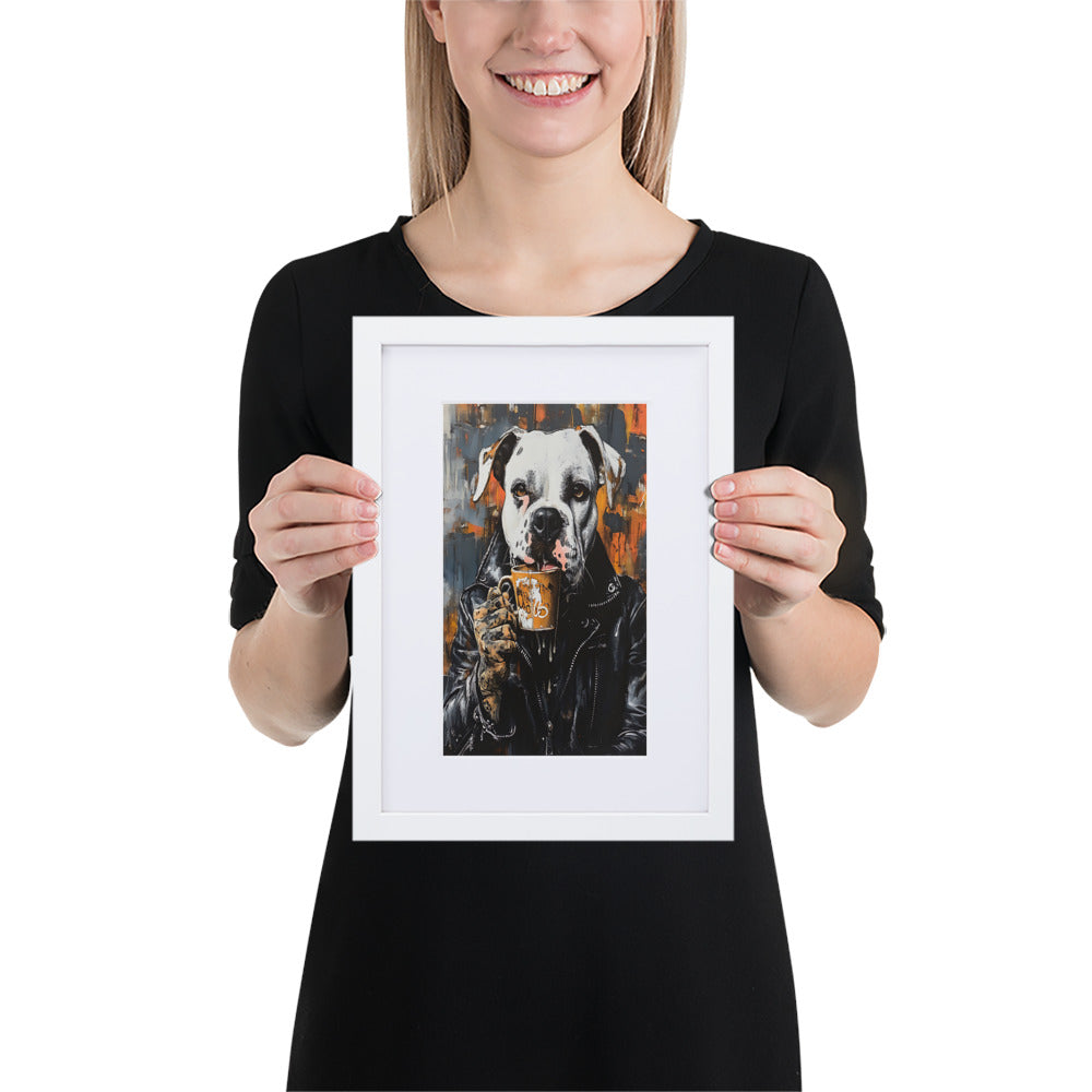 Street Art Canine v11 gerahmtes Poster gerahmtes Poster JLR Design