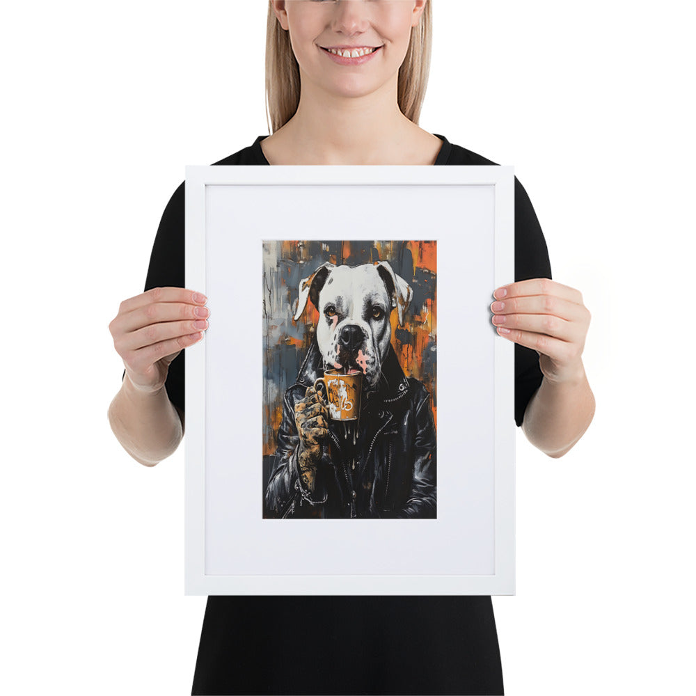 Street Art Canine v11 gerahmtes Poster gerahmtes Poster JLR Design