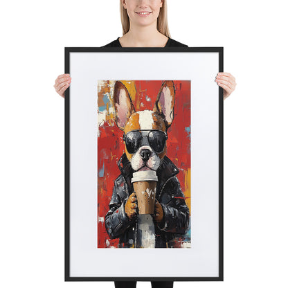 Street Art Canine v12 gerahmtes Poster gerahmtes Poster JLR Design