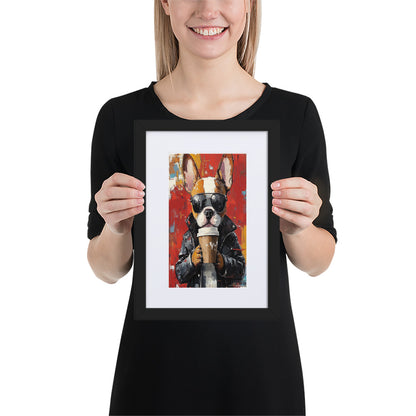 Street Art Canine v12 gerahmtes Poster gerahmtes Poster JLR Design