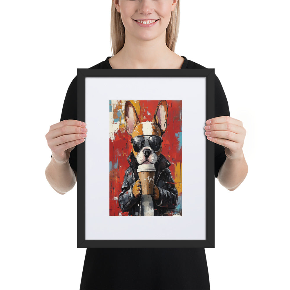 Street Art Canine v12 gerahmtes Poster gerahmtes Poster JLR Design