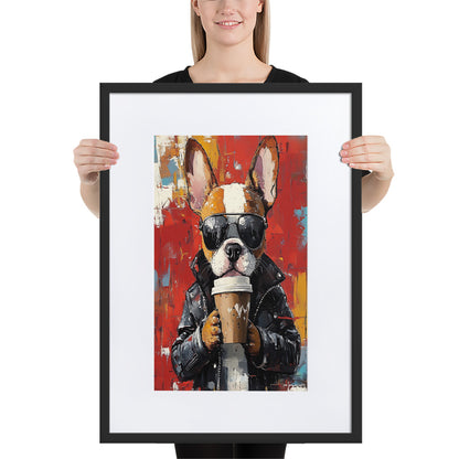 Street Art Canine v12 gerahmtes Poster gerahmtes Poster JLR Design