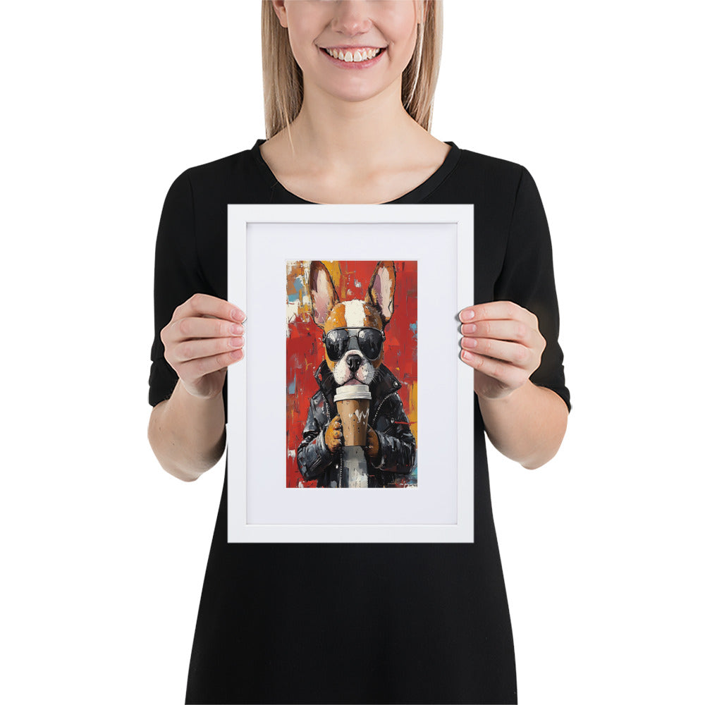 Street Art Canine v12 gerahmtes Poster gerahmtes Poster JLR Design
