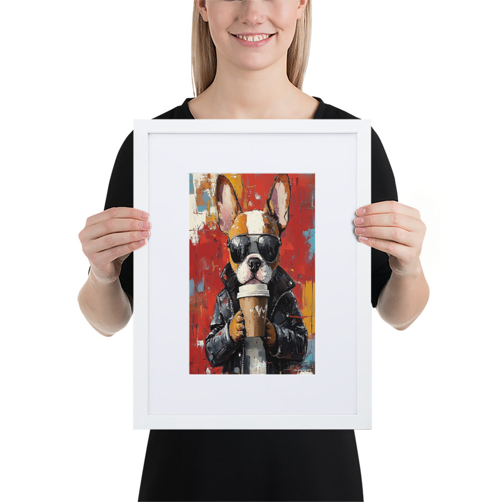 Street Art Canine v12 gerahmtes Poster gerahmtes Poster JLR Design