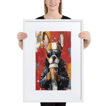Street Art Canine v12 gerahmtes Poster gerahmtes Poster JLR Design
