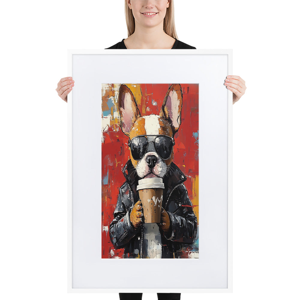 Street Art Canine v12 gerahmtes Poster gerahmtes Poster JLR Design