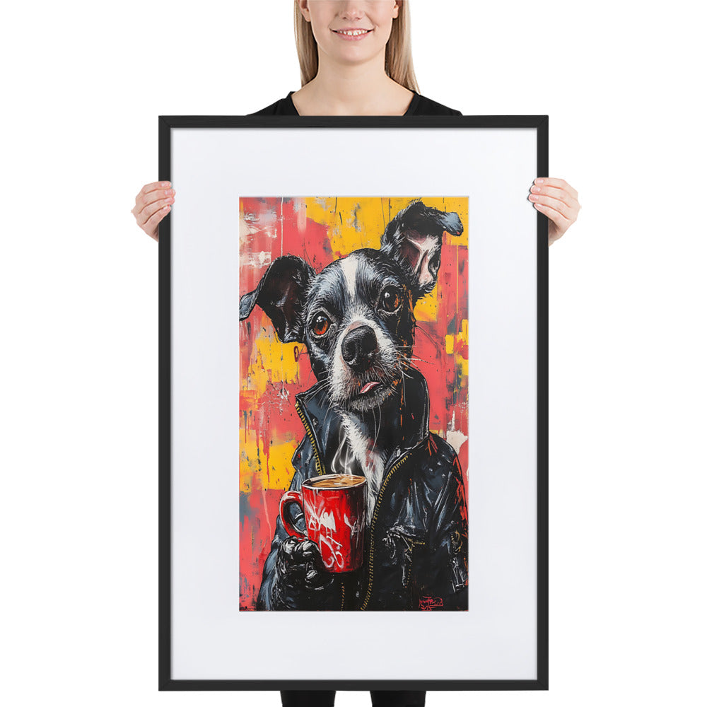 Street Art Canine v13 gerahmtes Poster gerahmtes Poster JLR Design