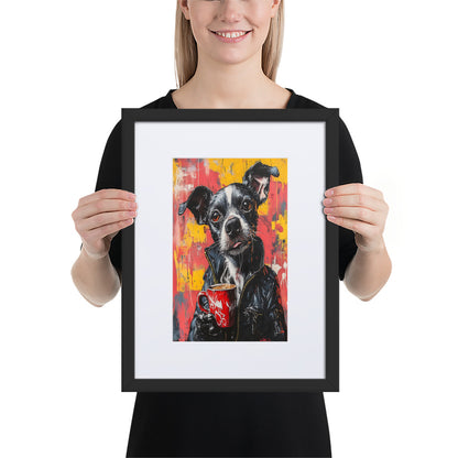 Street Art Canine v13 gerahmtes Poster gerahmtes Poster JLR Design