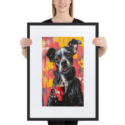 Street Art Canine v13 gerahmtes Poster gerahmtes Poster JLR Design