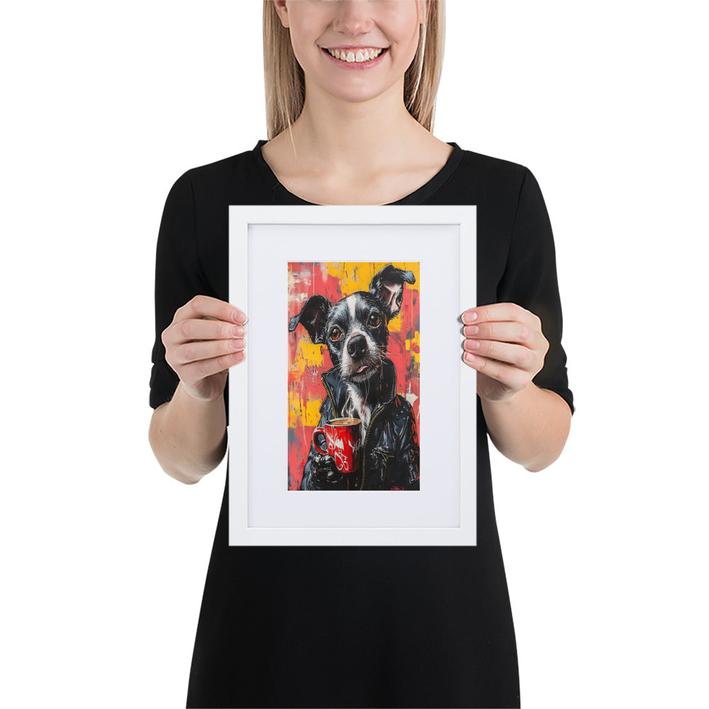 Street Art Canine v13 gerahmtes Poster gerahmtes Poster JLR Design