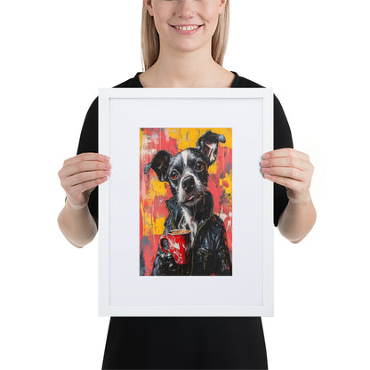 Street Art Canine v13 gerahmtes Poster gerahmtes Poster JLR Design