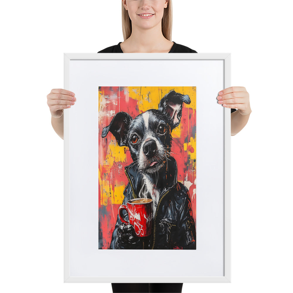 Street Art Canine v13 gerahmtes Poster gerahmtes Poster JLR Design