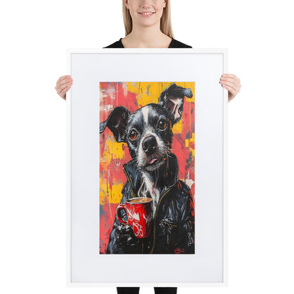Street Art Canine v13 gerahmtes Poster gerahmtes Poster JLR Design