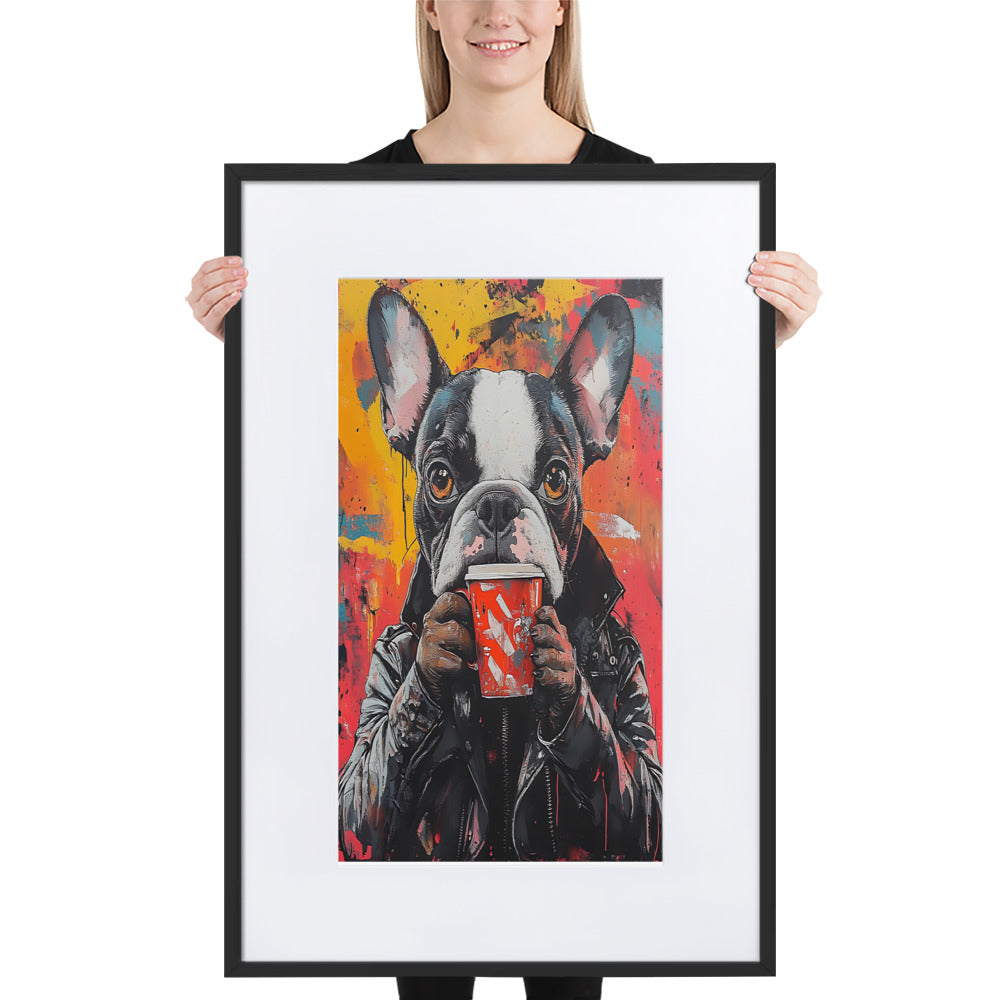 Street Art Canine v14 gerahmtes Poster gerahmtes Poster JLR Design