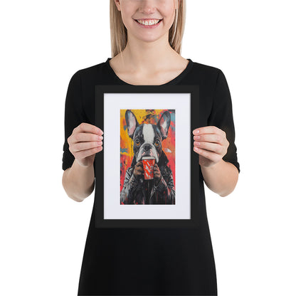 Street Art Canine v14 gerahmtes Poster gerahmtes Poster JLR Design