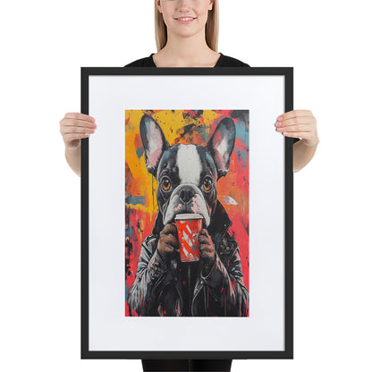 Street Art Canine v14 gerahmtes Poster gerahmtes Poster JLR Design
