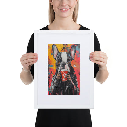 Street Art Canine v14 gerahmtes Poster gerahmtes Poster JLR Design