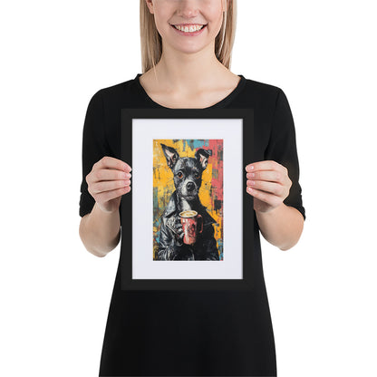 Street Art Canine v15 gerahmtes Poster gerahmtes Poster JLR Design