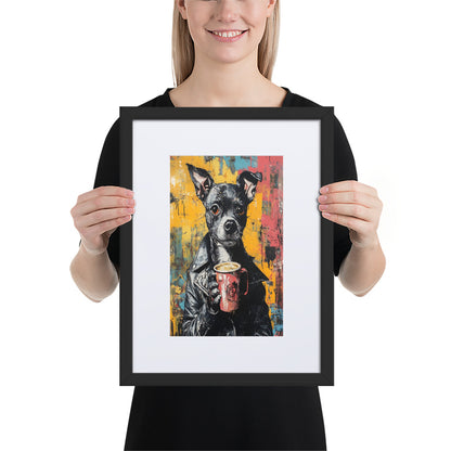 Street Art Canine v15 gerahmtes Poster gerahmtes Poster JLR Design