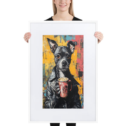 Street Art Canine v15 gerahmtes Poster gerahmtes Poster JLR Design