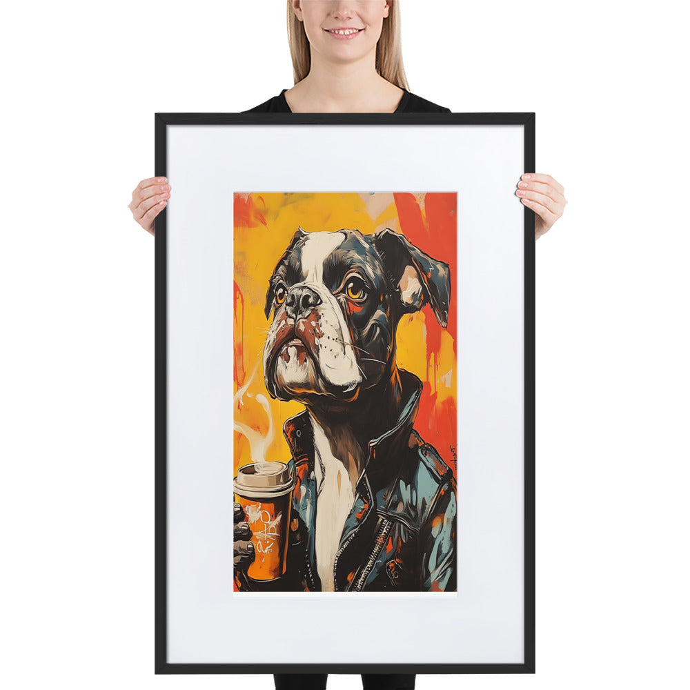 Street Art Canine v16 gerahmtes Poster gerahmtes Poster JLR Design