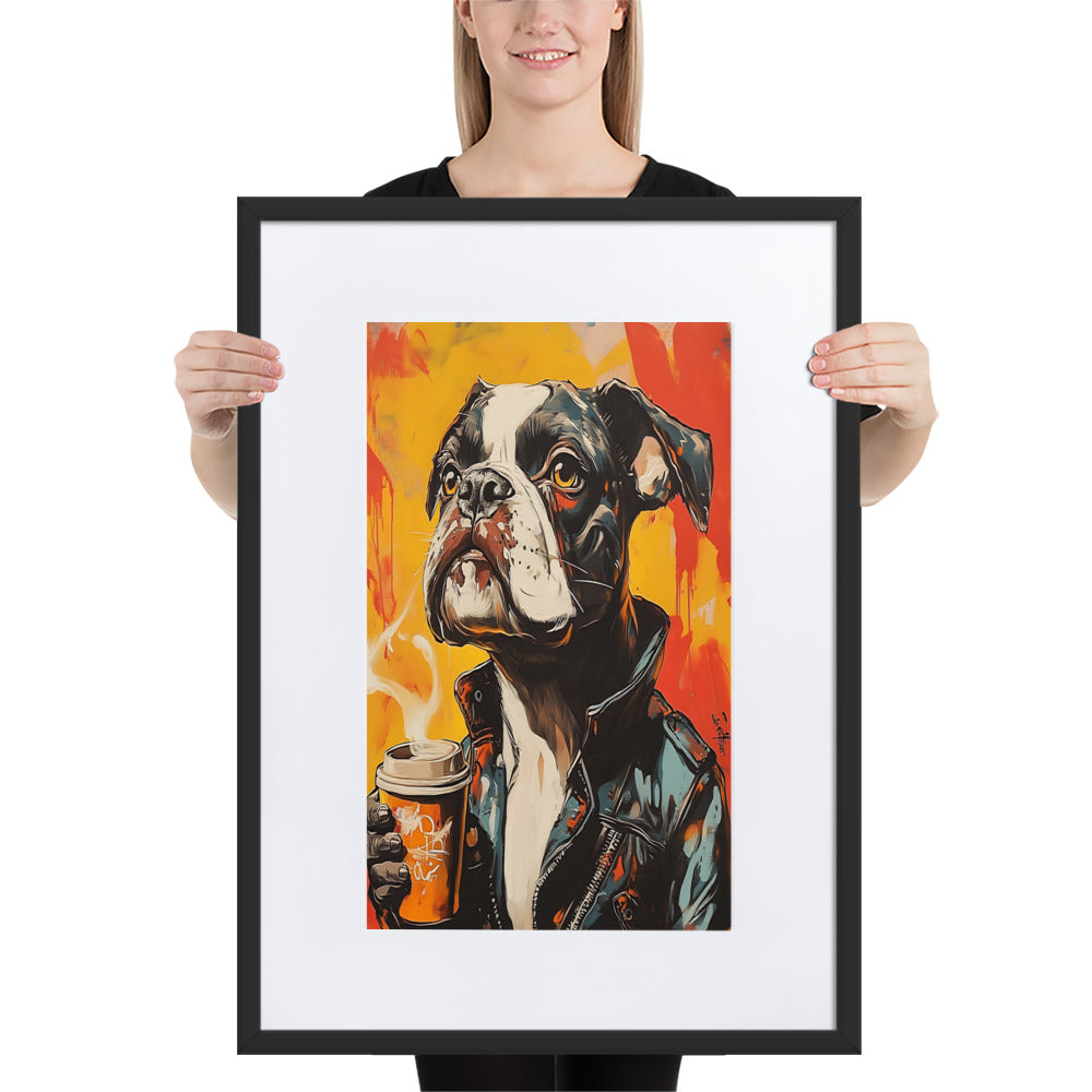 Street Art Canine v16 gerahmtes Poster gerahmtes Poster JLR Design