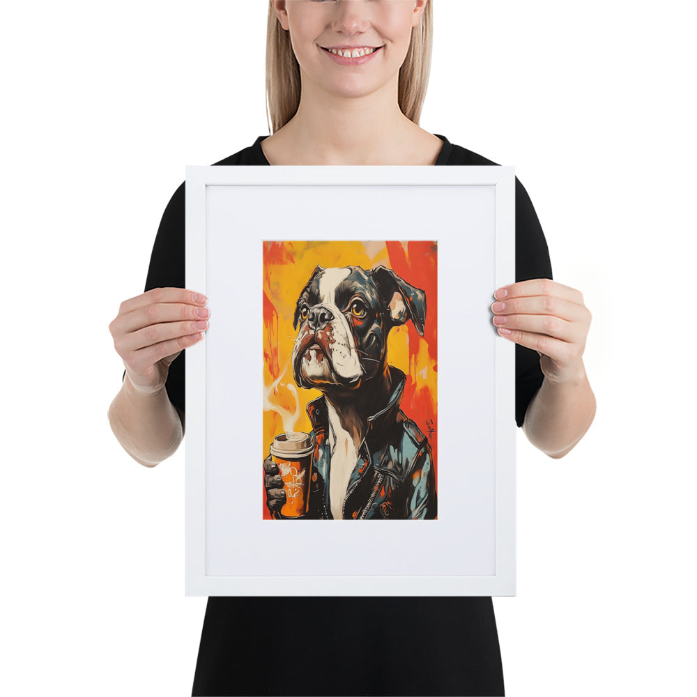 Street Art Canine v16 gerahmtes Poster gerahmtes Poster JLR Design