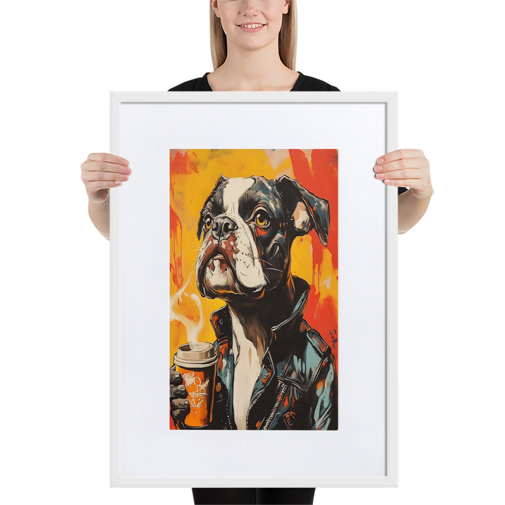 Street Art Canine v16 gerahmtes Poster gerahmtes Poster JLR Design