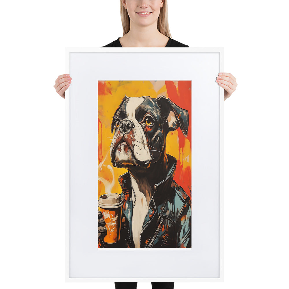 Street Art Canine v16 gerahmtes Poster gerahmtes Poster JLR Design